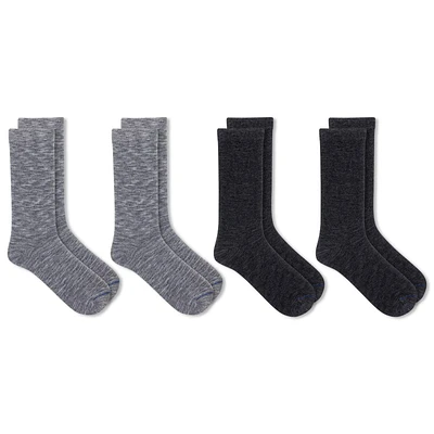 Dr. Scholl's Ladies Diabetic and Circulatory Crew Socks - 4 Pair Pack - soft, non-binding top and with temperature regulating technology, Diabetic socks - Ladies