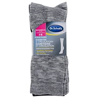 Dr. Scholl's Ladies Diabetic and Circulatory Crew Socks - 4 Pair Pack - soft, non-binding top and with temperature regulating technology, Diabetic socks - Ladies