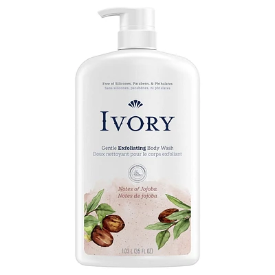 Doux nettoyant pour le corps exfoliant Ivory, parfum Notes de jojoba, 1,03 L (35 oz) 2T-5T