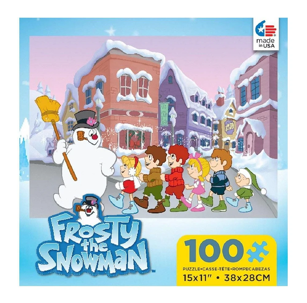 Ceaco Frosty the Snowman 100-Piece Puzzle Follow Frosty