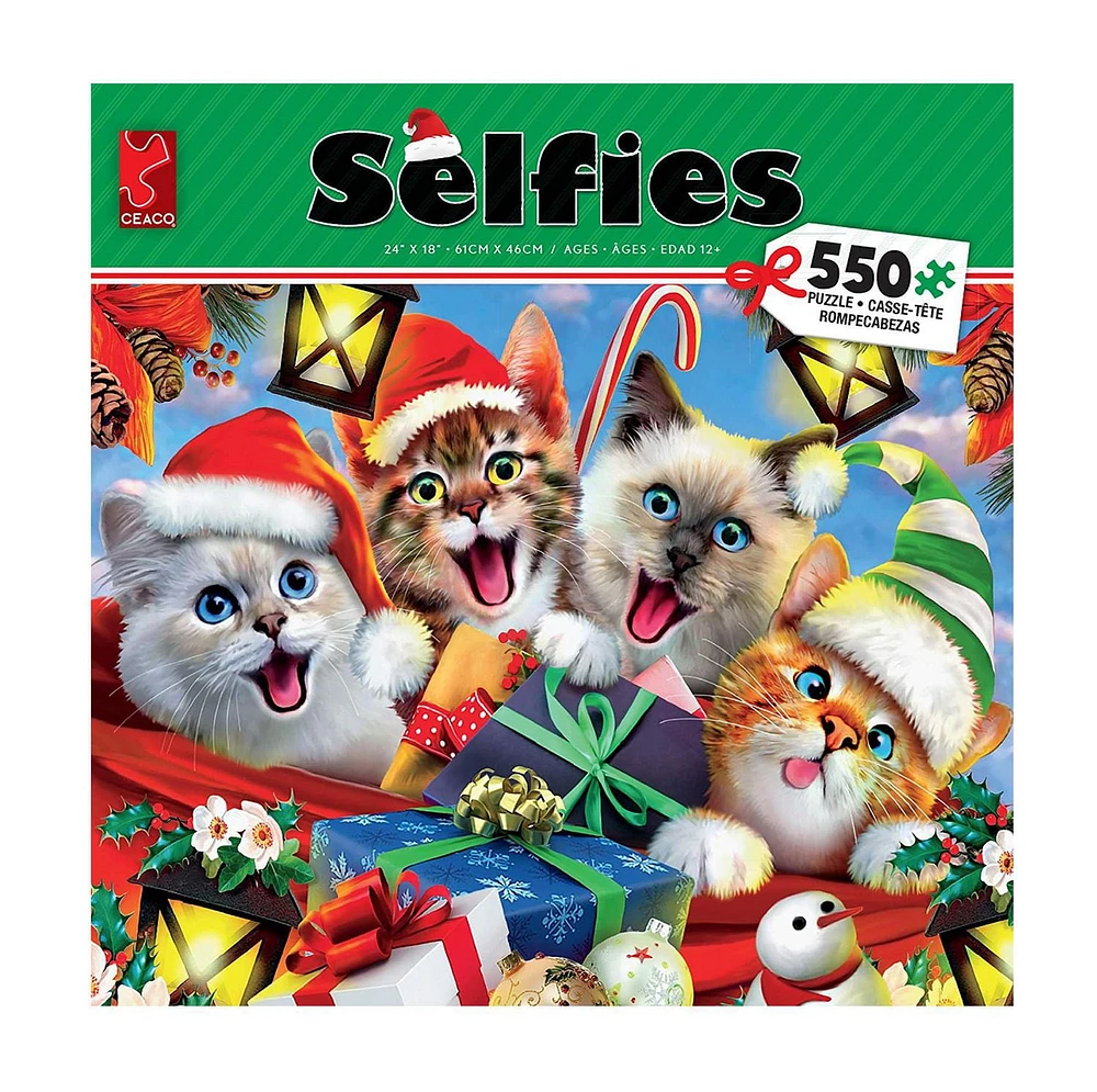 Ceaco Selfies 550-Piece Puzzle Cats in Hats