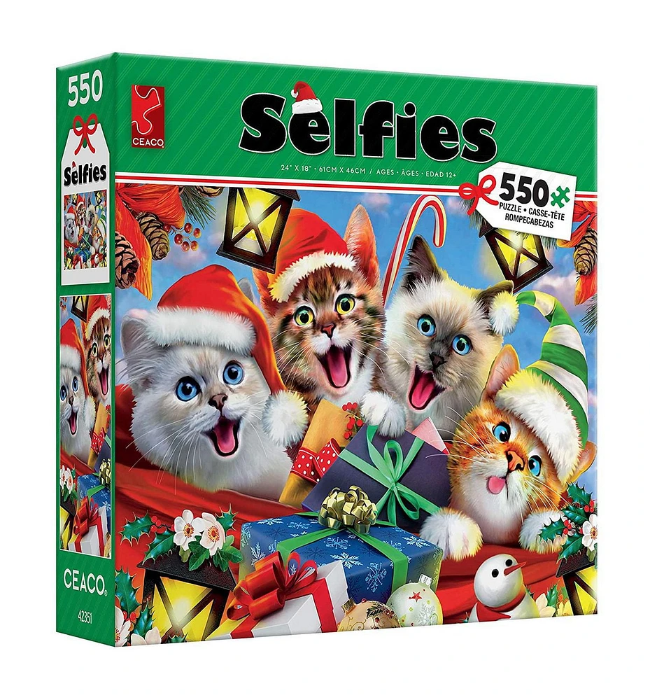 Ceaco Selfies 550-Piece Puzzle Cats in Hats