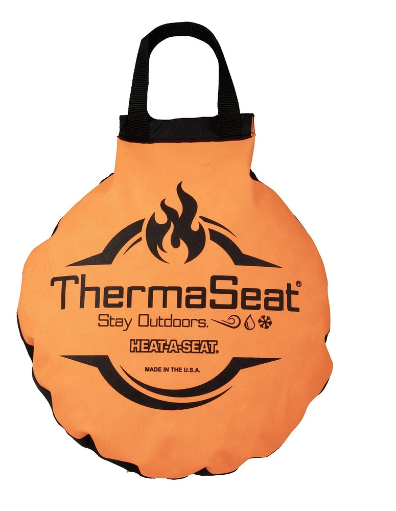 Therm-A-Seat 303 Heat-A-Seat "Hot Seat" 600D Blz Orange and Black, Jumbo 17"cushions are filled foam