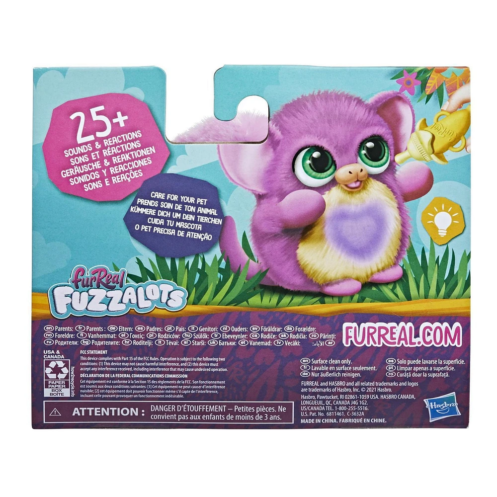 furReal Fuzzalots, singe interactif changeant de couleur, jouet à nourrir, sons et lumières, à partir de 4 ans