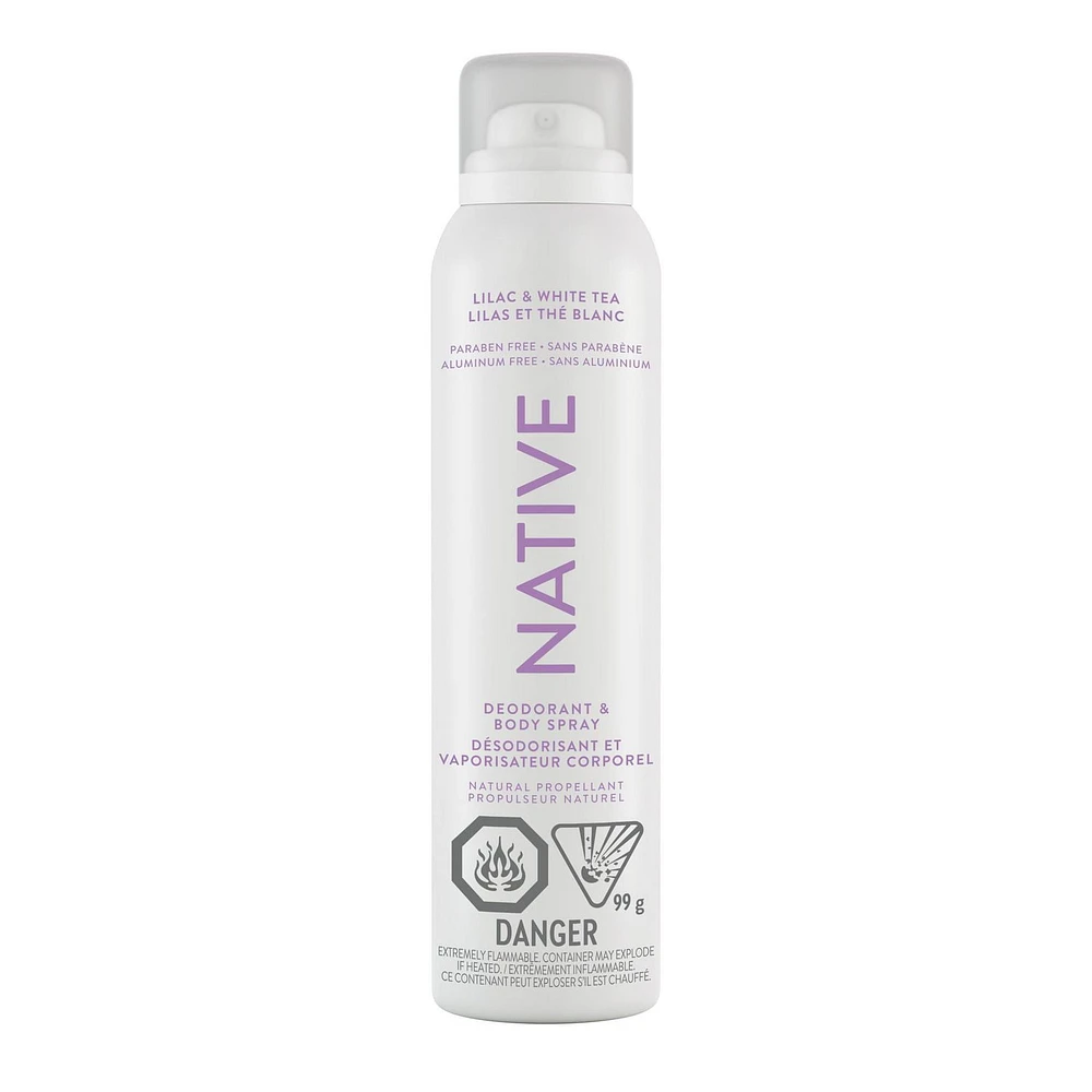 Native – Désodorisant en vaporisateur Lilas et thé blanc