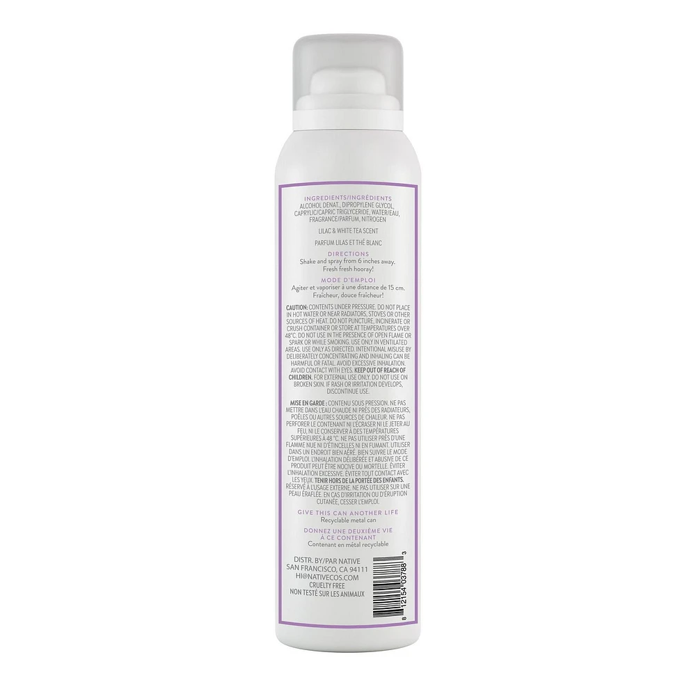 Native – Désodorisant en vaporisateur Lilas et thé blanc