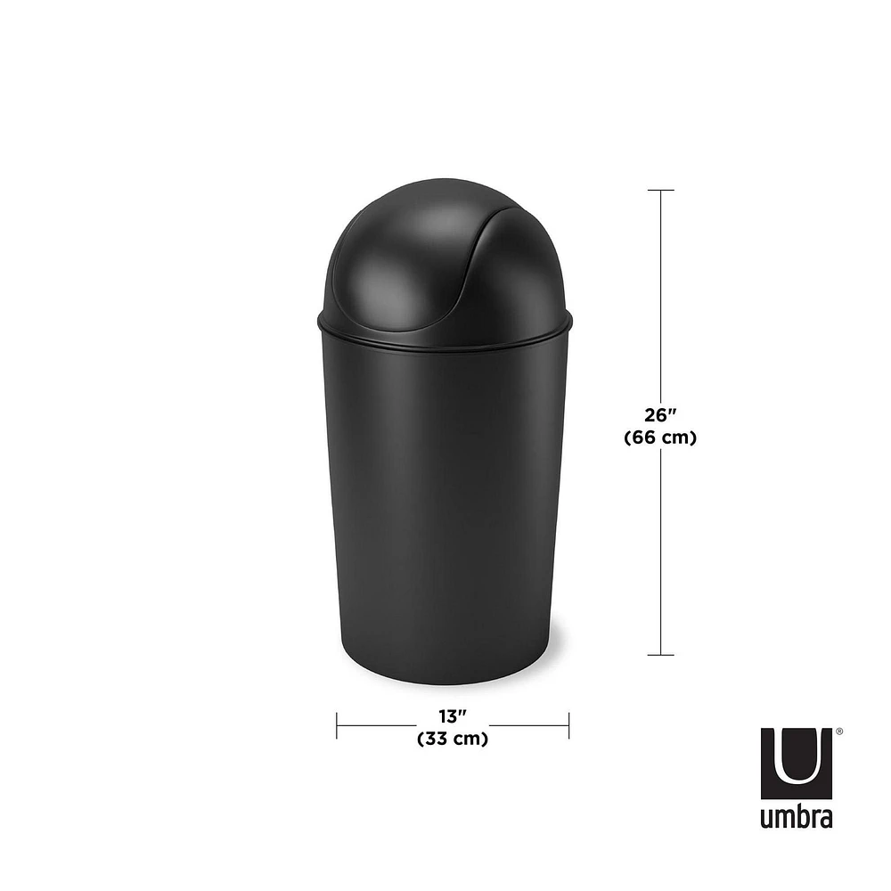 ULOFT GRAND TRASH CAN 38L BLACK