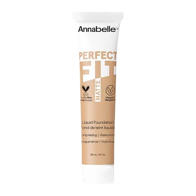 Annabelle Fond de teint Perfect Fit Couvrance naturelle et fini mat, 30 mL