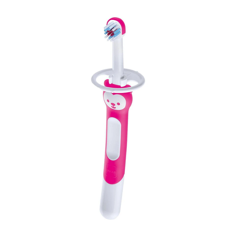 MAM Training Toothbrush for Babies, Training Brush Baby Toothbrush, Girl, 5+ Months, 1-Count