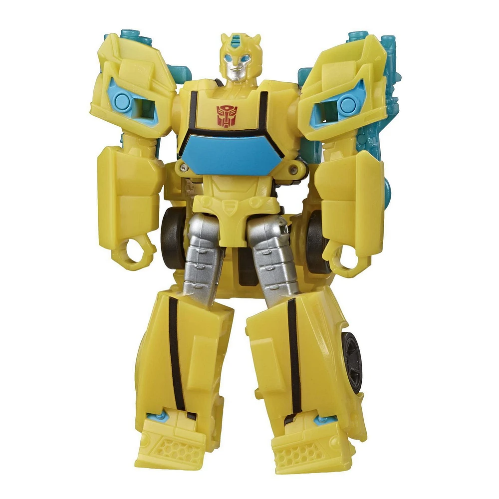 Transformers Toys Cyberverse Action Attackers Scout Class Bumblebee Action Figure - Repeatable Hive Swarm Action Attack- 3.75-inch