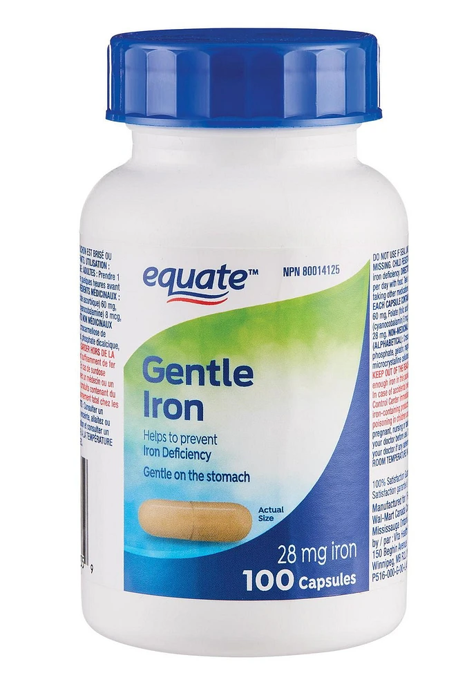 Equate Gentle Iron,, 90 Capsules