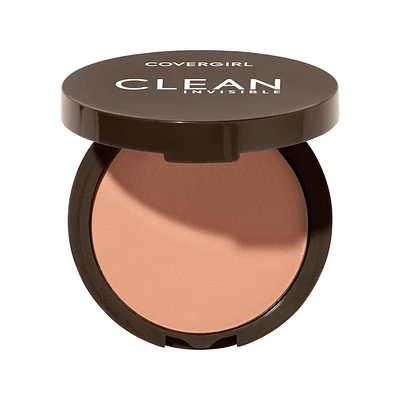 COVERGIRL Clean Invisible Poudre pressée légère, respirante, formule végétalienne, sans talc ni parfum Pigments d’origine naturelle