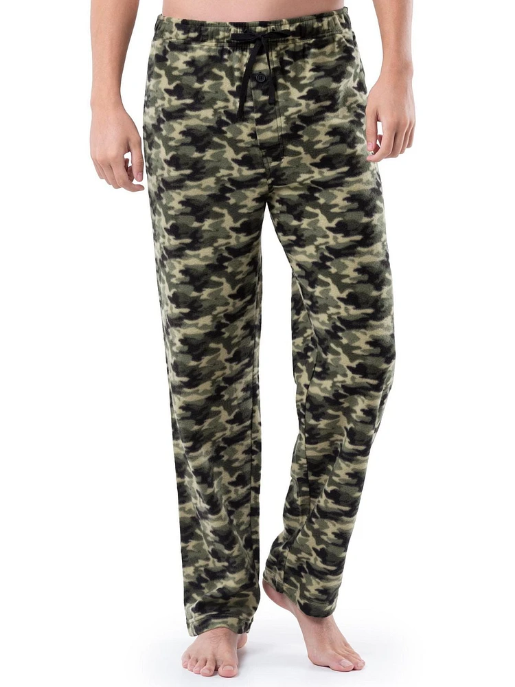 Fruit of the Loom Men's Fleece Sleep Pajama Pant  Green