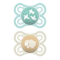 MAM Perfect Pacifiers, Baby Pacifiers 0-6 Months (2 pack), Best Pacifier for Breastfed Babies, Orthodontic Pacifier, Unisex Baby Pacifier