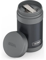 Thermos Vacuum Insulated 16 OZ Food Jar with Spoon, Grey