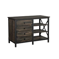 Sauder® Steel River Credenza, Carbon Oak®, 427849