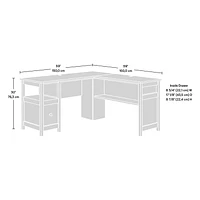 Sauder® Dawson Trail L-Desk (2 Box), Raven Oak™, 427419