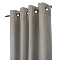 Loft Living Elba Total Blackout Textured Grommet Single Curtain Panel 52" x 84" in Light Grey