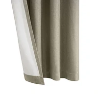 Loft Living Elba Total Blackout Textured Grommet Single Curtain Panel 52" x 84" in Light Grey