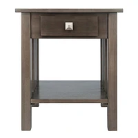 Winsome Stafford End Table, Oyster Gray