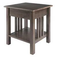 Winsome Stafford End Table, Oyster Gray