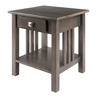 Winsome Stafford End Table, Oyster Gray