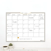 Wallmates Self-Adhesive Dry-Erase Undated Monthly Planner, 24 x 18