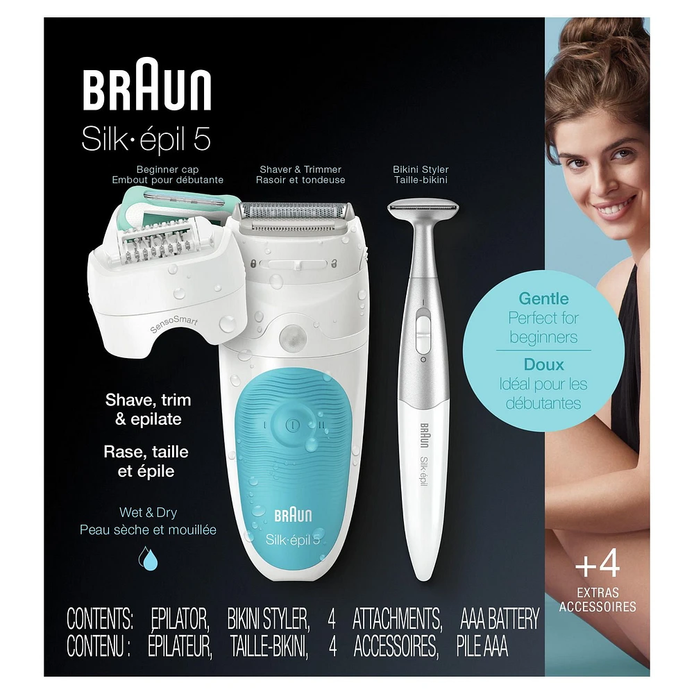 BRAUN LEG EPILATOR SES5-810 WHITE/BLUE