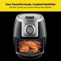 Chefman TurboFry 2 Litre Air Fryer with Adjustable Temperature Control, Black