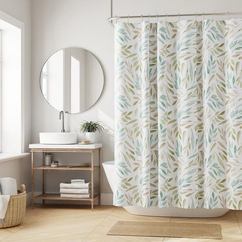 Hometrends Decorative Fabric Shower Curtain with Botanical Designs