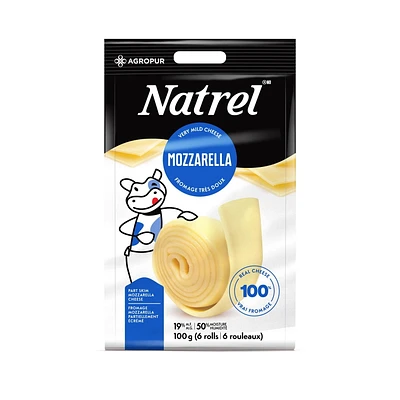 Fromage Mozzarella en rouleaux Natrel 100 g, 6 rouleaux