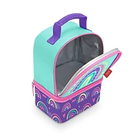 Thermos Dual Compartment Lunch Bag with Liner, Dino Rainbow