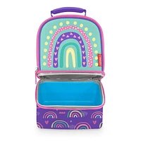 Thermos Dual Compartment Lunch Bag with Liner, Dino Rainbow