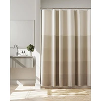 Hometrends Recycled Cotton Kristi Stripe Decorative Fabric Shower Curtain