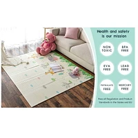 KidsVIP XXL Indoor/outdoor Toddlers Infants And Kids Double Sided Foldable Foam Playmat/picnic Mat