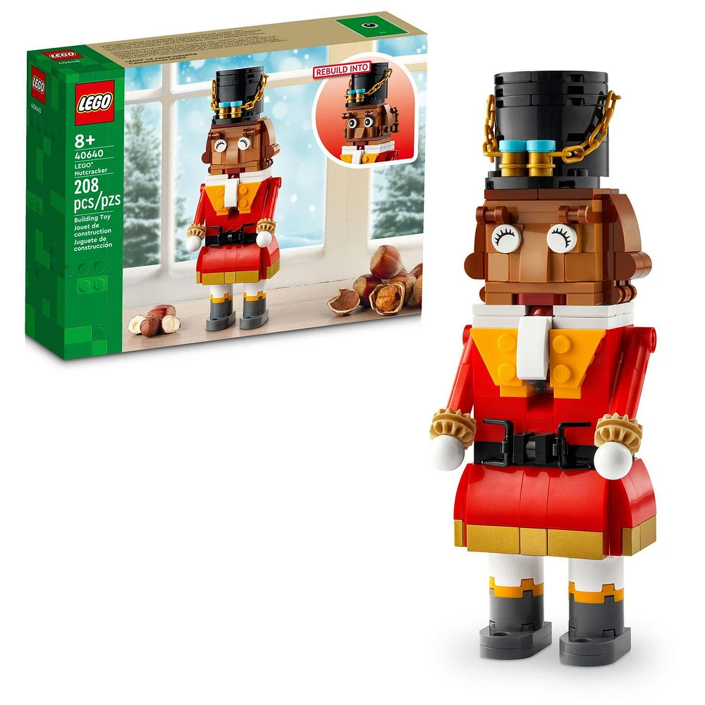 LEGO Nutcracker Figure Toy Building Set, Holiday Home Decor Piece, Christmas Gift for Kids, 40640, Includes 208 Pieces, Ages 8+