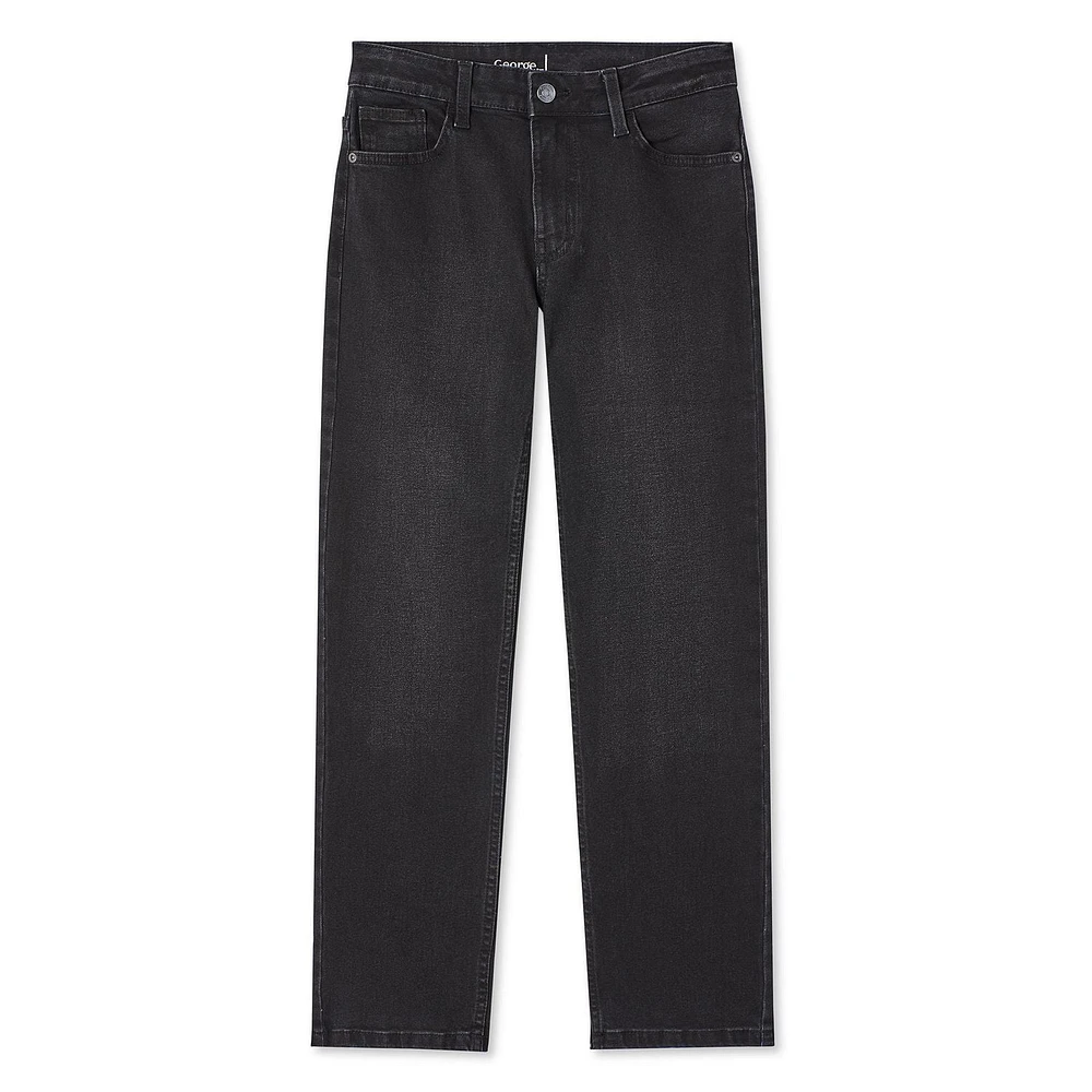 Pantalon à jambe droite en denim George pour garçons Tailles 4-16