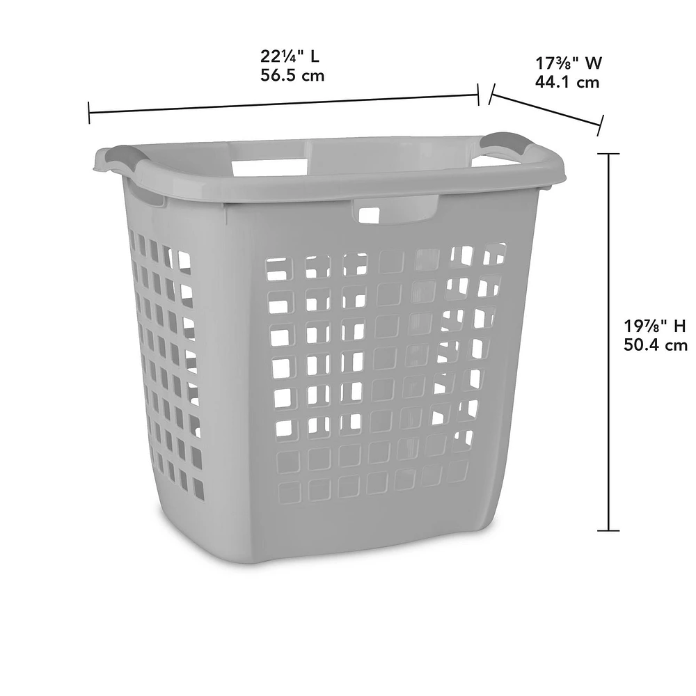 Sterilite Ultra™ 70.5L Easy Carry Hamper - Soft Silver