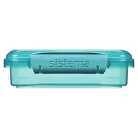 Sistema Ocean Bound Plastic Sandwich Box, 450 mL Food Storage Container and Lunch Box, BPA-Free, Made Using Recycled Plastic