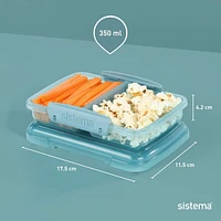 Sistema Ocean Bound Plastic Small Split Food Storage Container, 350 mL, BPA-Free