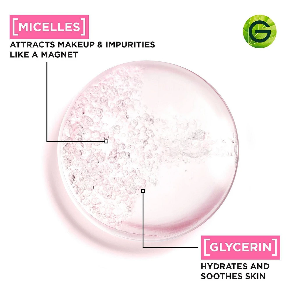 Garnier Micellar Water, Facial Cleanser & Makeup Remover, Suitable for Sensitive Skin, 400ml, Makeup Remover