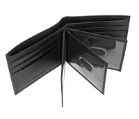 Portefeuille mince en véritable cuir de R70 en noir pour hommes