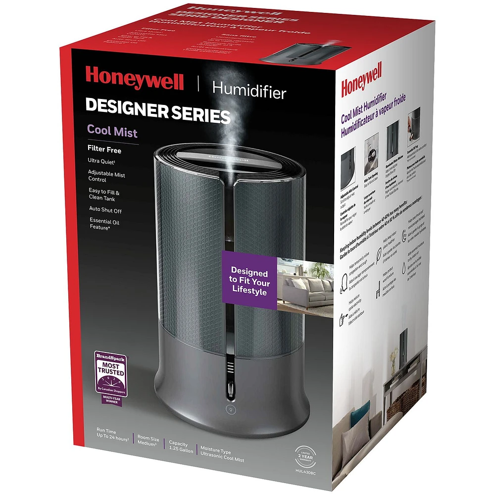 Honeywell HUL430BC Designer Series Ultrasonic Cool Mist Humidifier