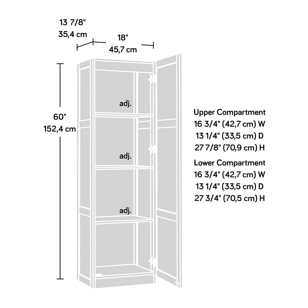 Sauder Sauder Select Storage Pantry, Highland Oak, 419983