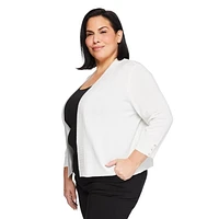 Veste courte en tricot avec manches aux coudes Iyla Plus pour femmes