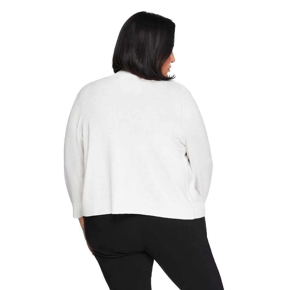 Veste courte en tricot avec manches aux coudes Iyla Plus pour femmes