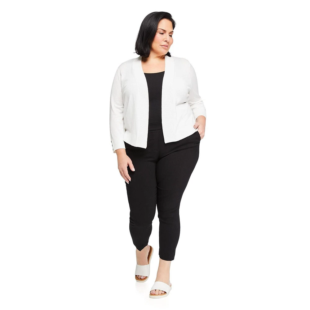 Veste courte en tricot avec manches aux coudes Iyla Plus pour femmes