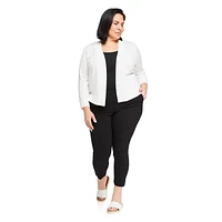 Veste courte en tricot avec manches aux coudes Iyla Plus pour femmes