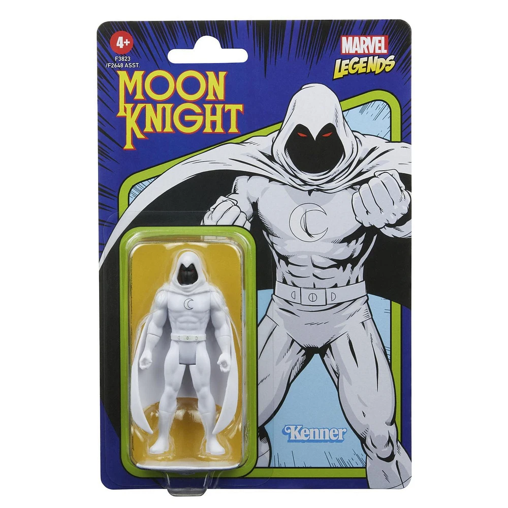 Hasbro Marvel Legends Series 3.75-inch Retro 375 Collection Marvel’s Moon Knight Collectible Action Figure, Toys for Kids Ages 4 and Up