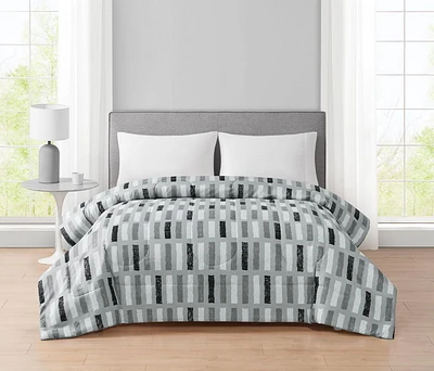 Mainstays Printed Reversible Microfiber Comforter, 1 piece, Available in Twin & Double/Queen